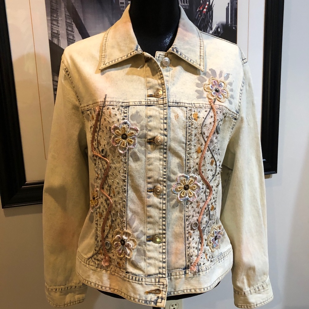 EUC Variations Bleached Denim Jacket